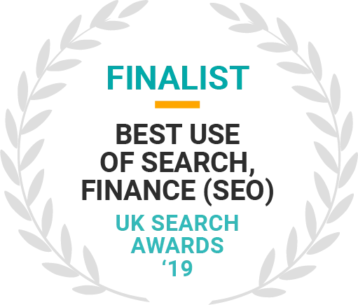 MRS Digital - FINALIST at UK Search Awards 2019 - Best Use of Search, Finance (SEO)