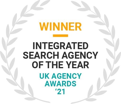 MRS Digital - WINNER at UK Agency Awards 2021 - Integrated Search Agency Of The Year