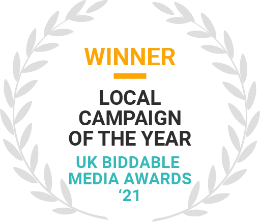 MRS Digital - WINNER at UK Biddable Awards 2021 - Local Campaign of The Year