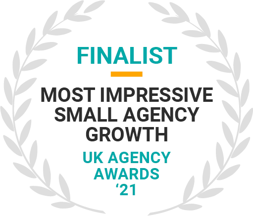 MRS Digital - FINALIST at UK Agency Awards 2021 - Most Impressive Small Agency Growth