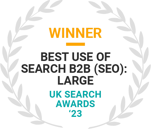 MRS Digital - WINNER at UK Search Awards 2023  - Best Use of Search – B2B (SEO): Large