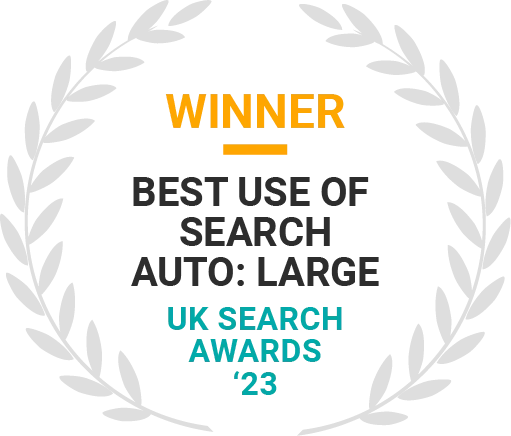 MRS Digital - WINNER at UK Search Awards 2023  - Best Use of Search – Automotive: Large