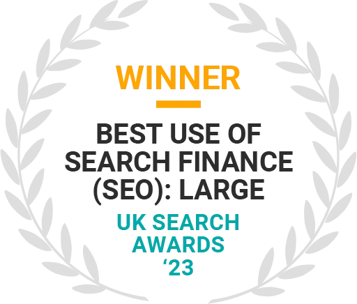MRS Digital - WINNER at UK Search Awards 2023  - Best Use of Search – Finance (SEO): Large