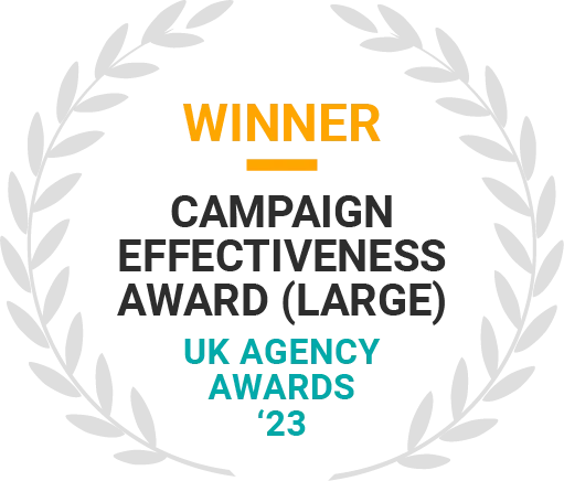 MRS Digital - WINNER at UK Agency Awards 2023 - Campaign Effectiveness Award