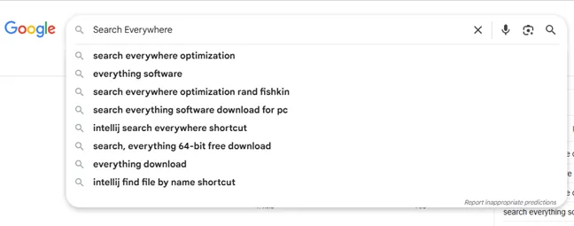 Google search everywhere